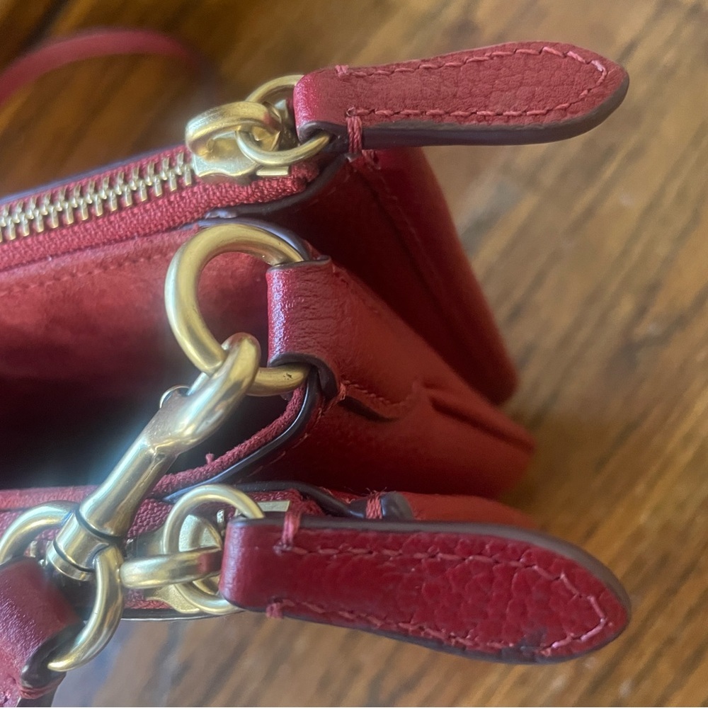 Coach Slim Turnlock Crossbody Bag in‎ Brick Red - Picture 14 of 16